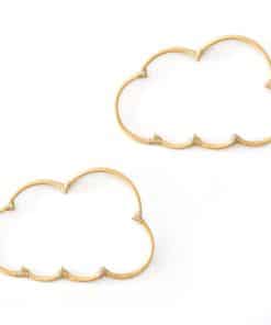 Conjunto de 2 decoraciones de nube de mimbre hechas a mano
