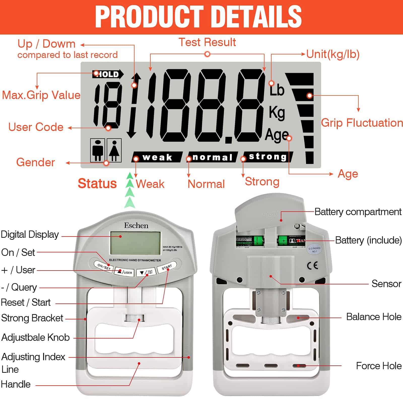Fortalecedor de agarre, Fortalecedor de mano para - Imagen 7