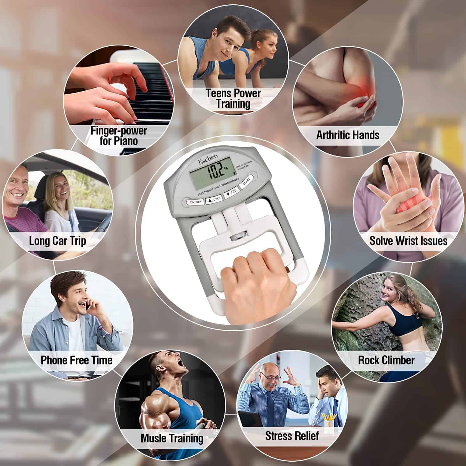 Fortalecedor de agarre, Fortalecedor de mano para - Imagen 4