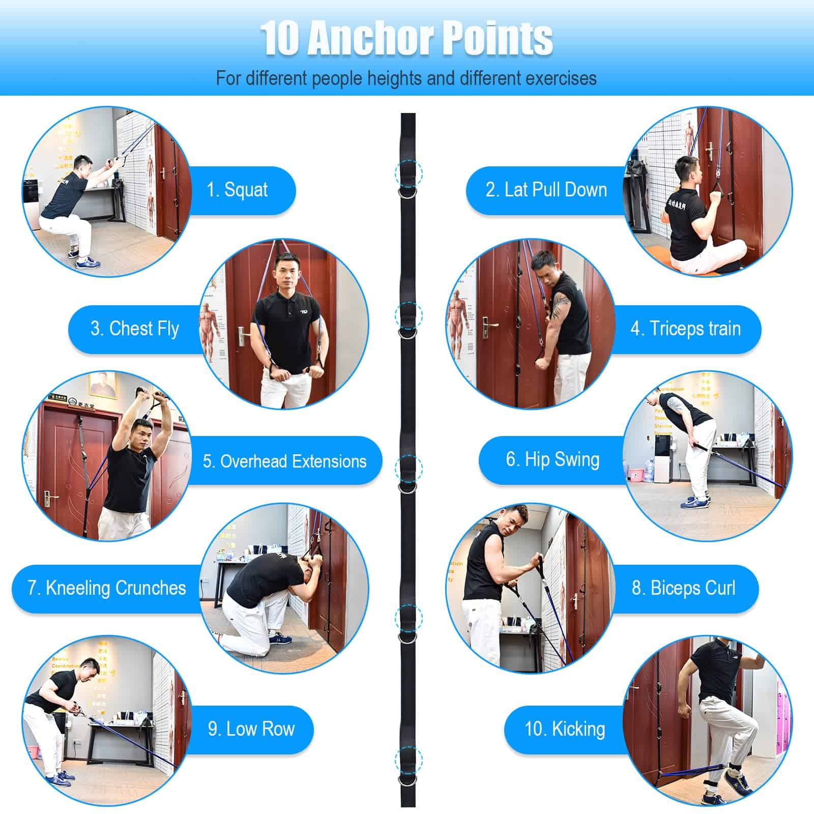 Correa de Anclaje para Puerta Brebebe para Ejercicios, - Imagen 4