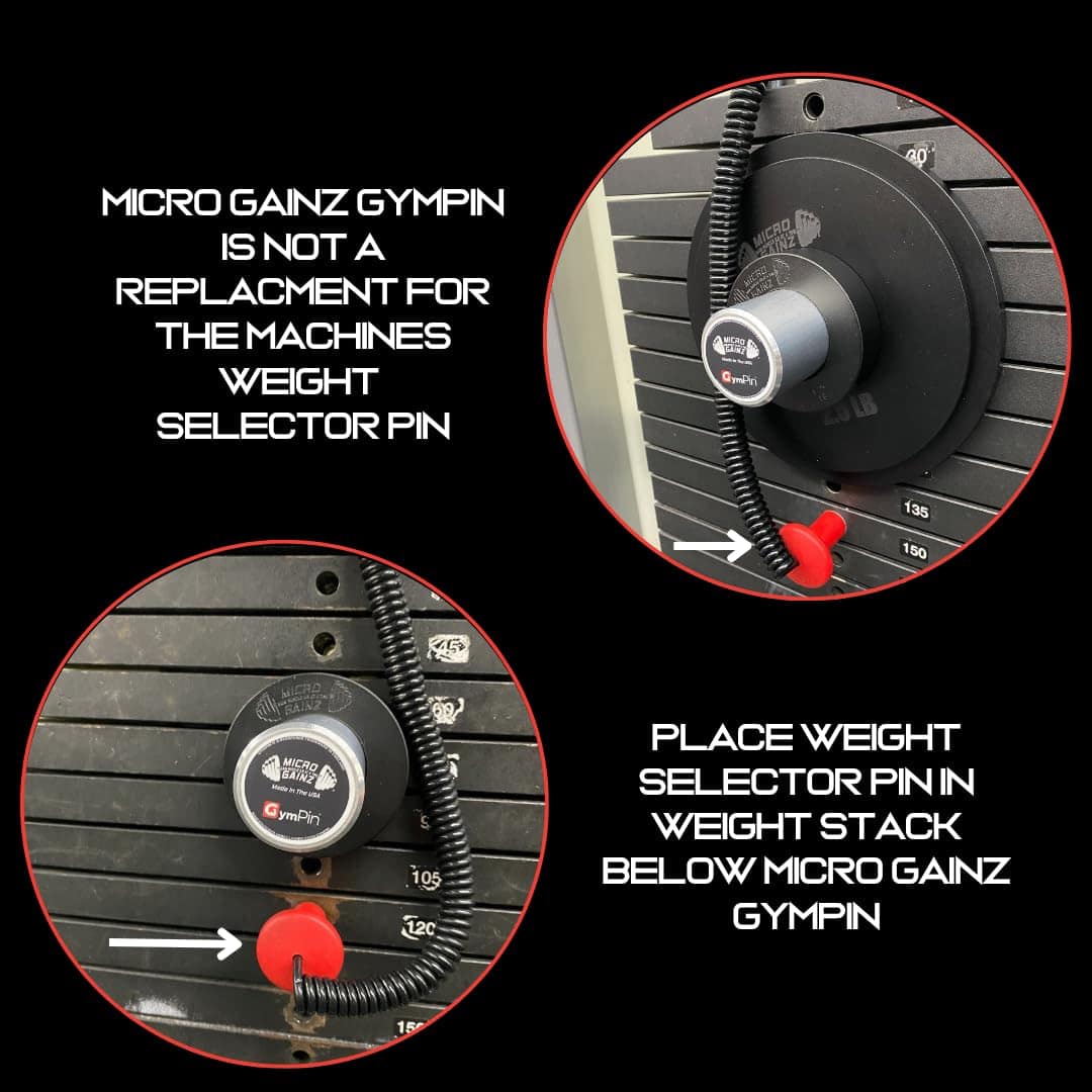 GymPin Micro Gainz Weight Stack Extender Pin para Máquina - Imagen 8
