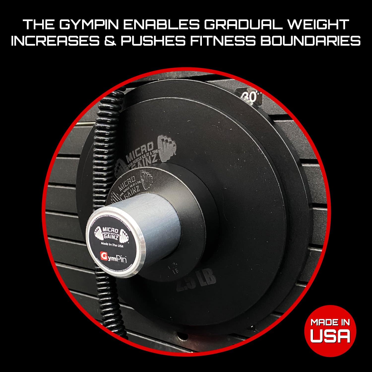 Micro Gainz GymPin Weight Stack Extender Pin para Máquina - Imagen 6