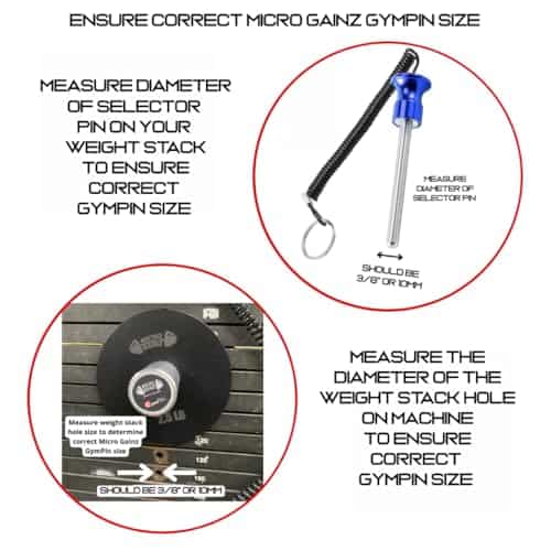Micro Gainz GymPin Weight Stack Extender Pin para Máquina - Imagen 3