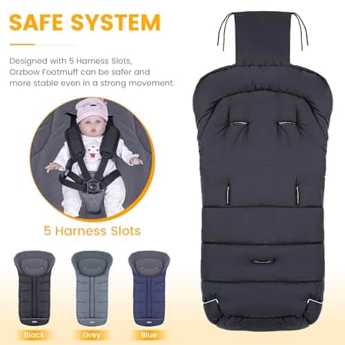 Orzbow Saco Universal para Silla de Paseo, Saco de Dormir - Imagen 6