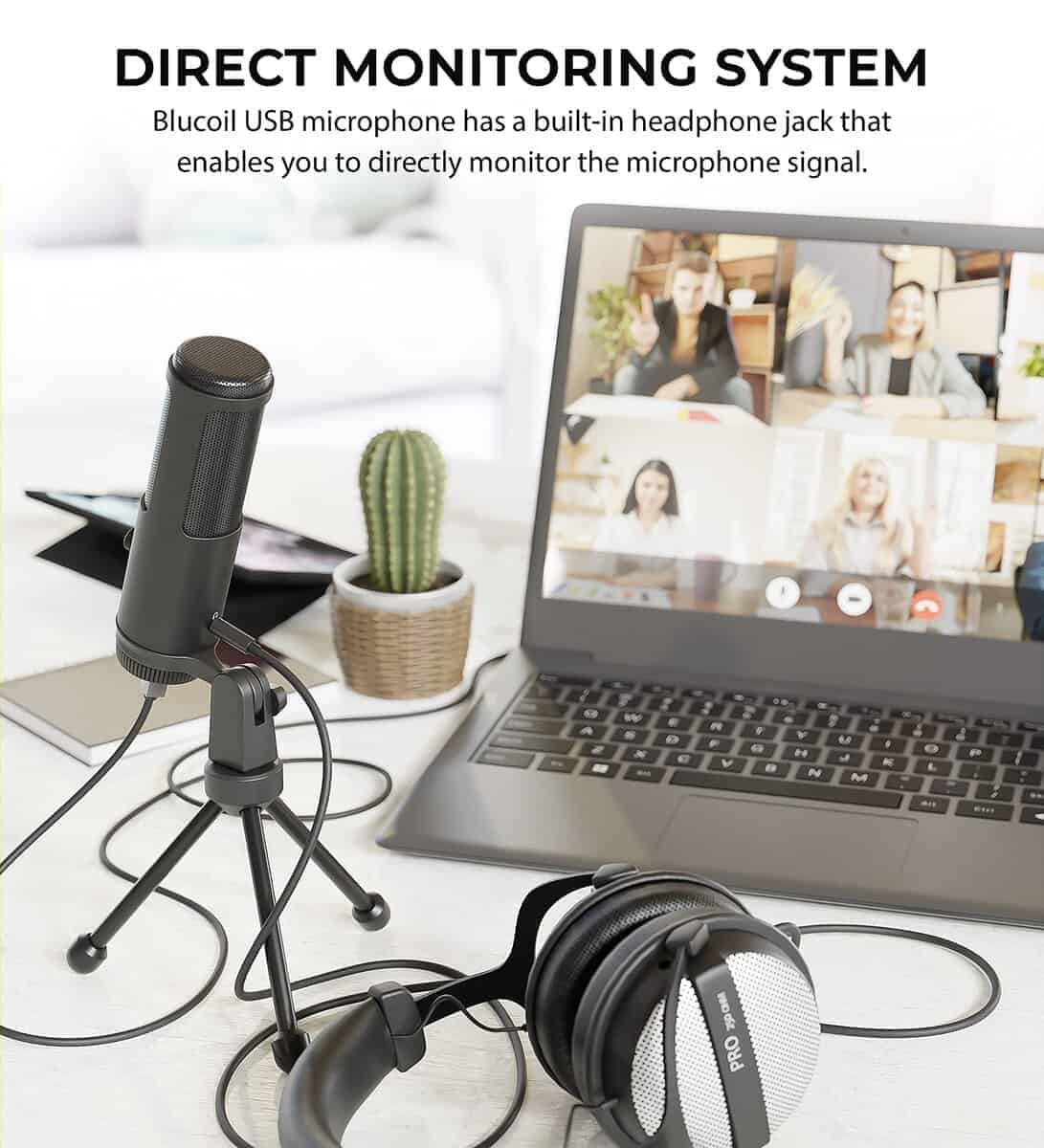 Micrófono de condensador con cardioide USB Blucoil con - Imagen 6