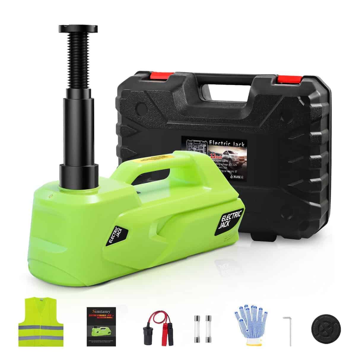 Gato Eléctrico Simtamy 5 Toneladas 12V Gato Hidráulico para