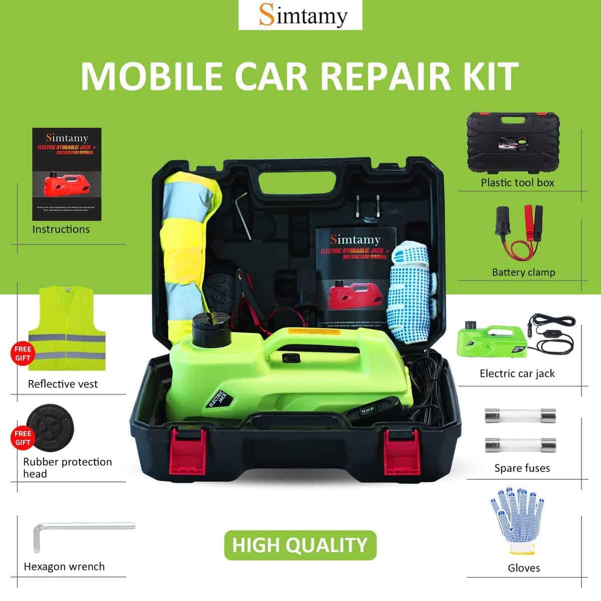 Gato Eléctrico Simtamy 5 Toneladas 12V Gato Hidráulico para - Imagen 7