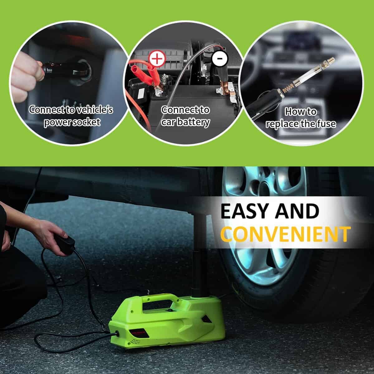 Gato Eléctrico Simtamy 5 Toneladas 12V Gato Hidráulico para - Imagen 4