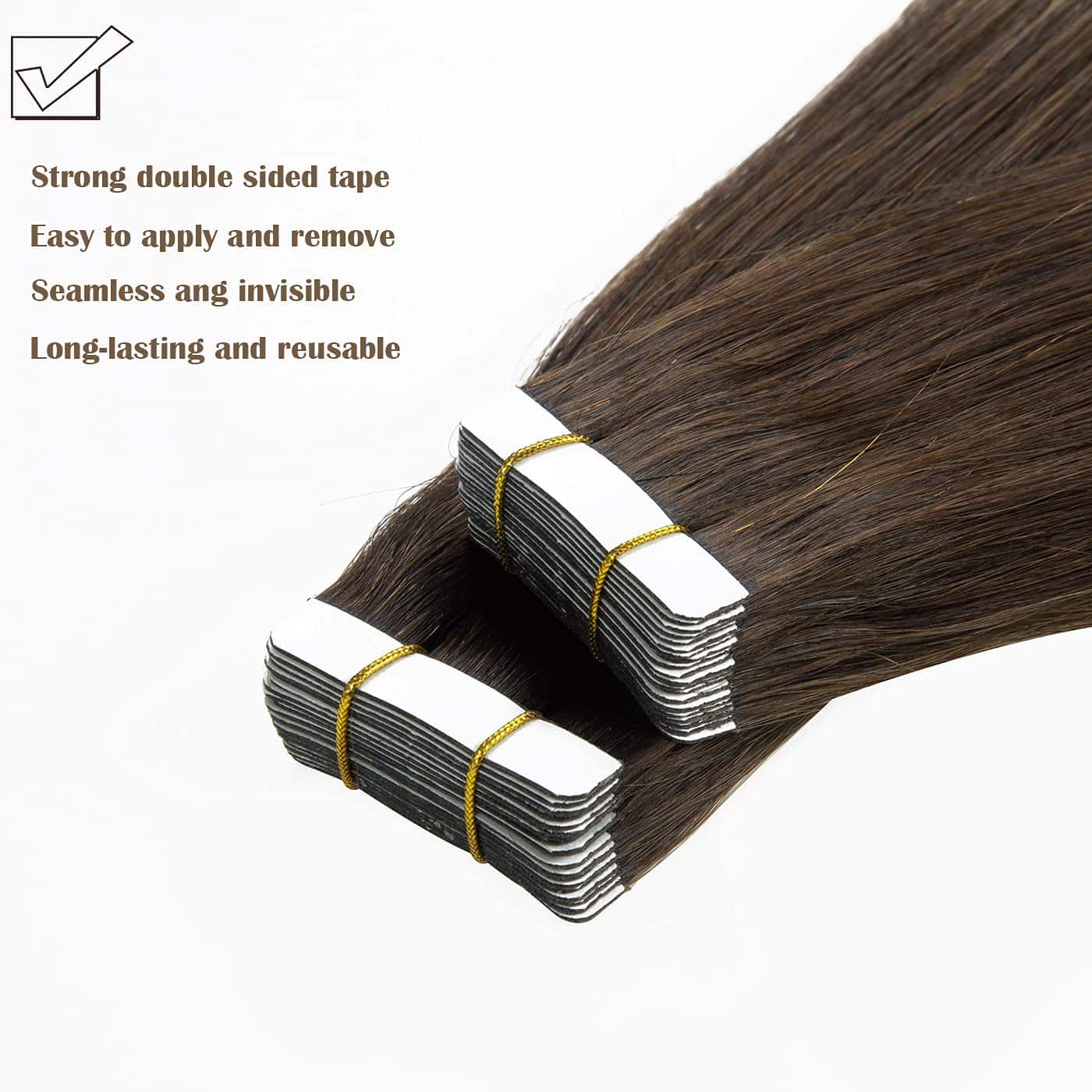 Extensiones de Cabello Adhesivas de Cabello Humano Anrosa - Imagen 5