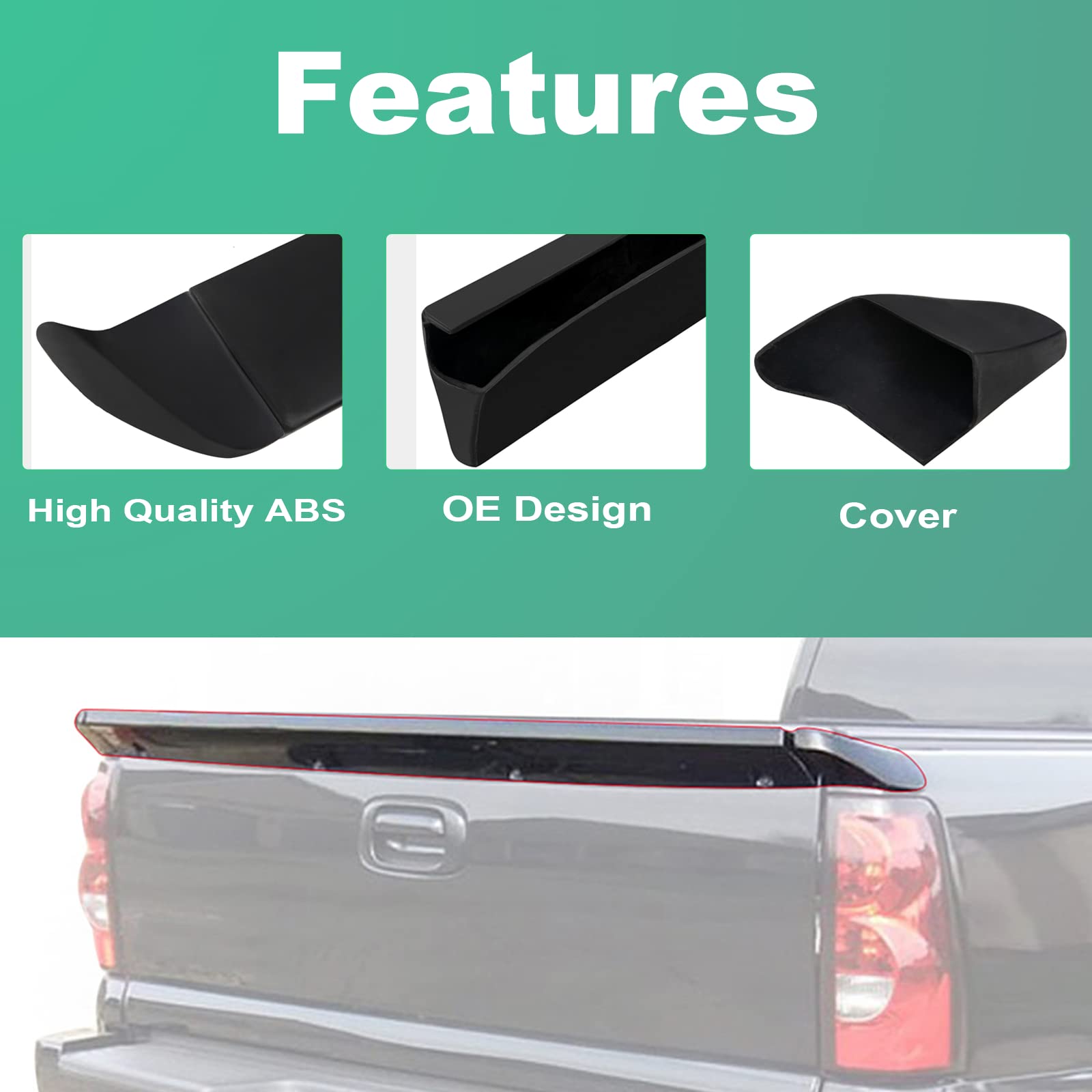 Cubierta de Protector de Ala de baul Trasero Negro Mate en - Imagen 5