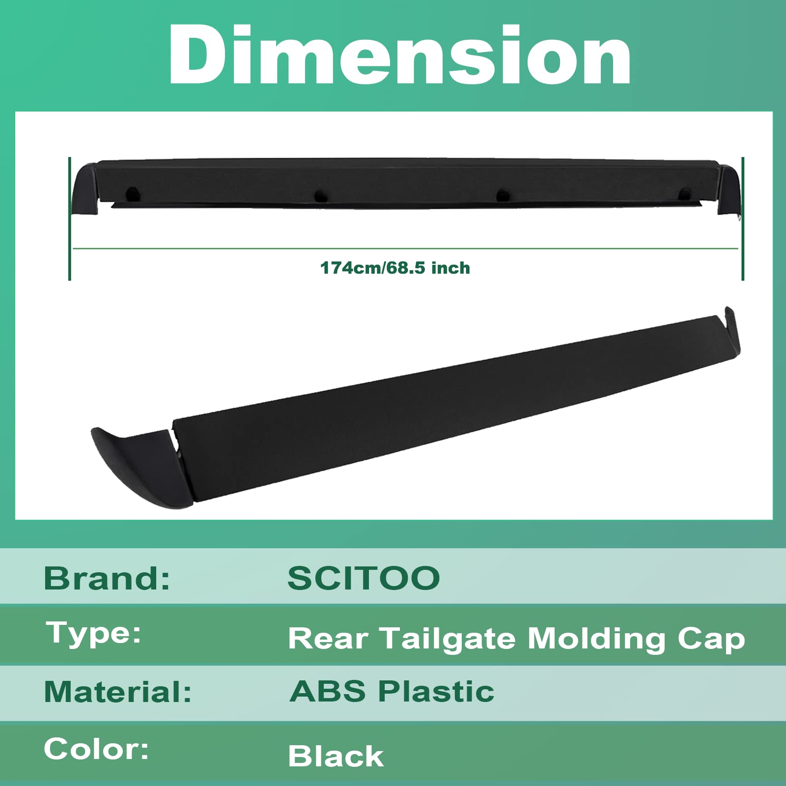 Cubierta de Protector de Ala de baul Trasero Negro Mate en - Imagen 3