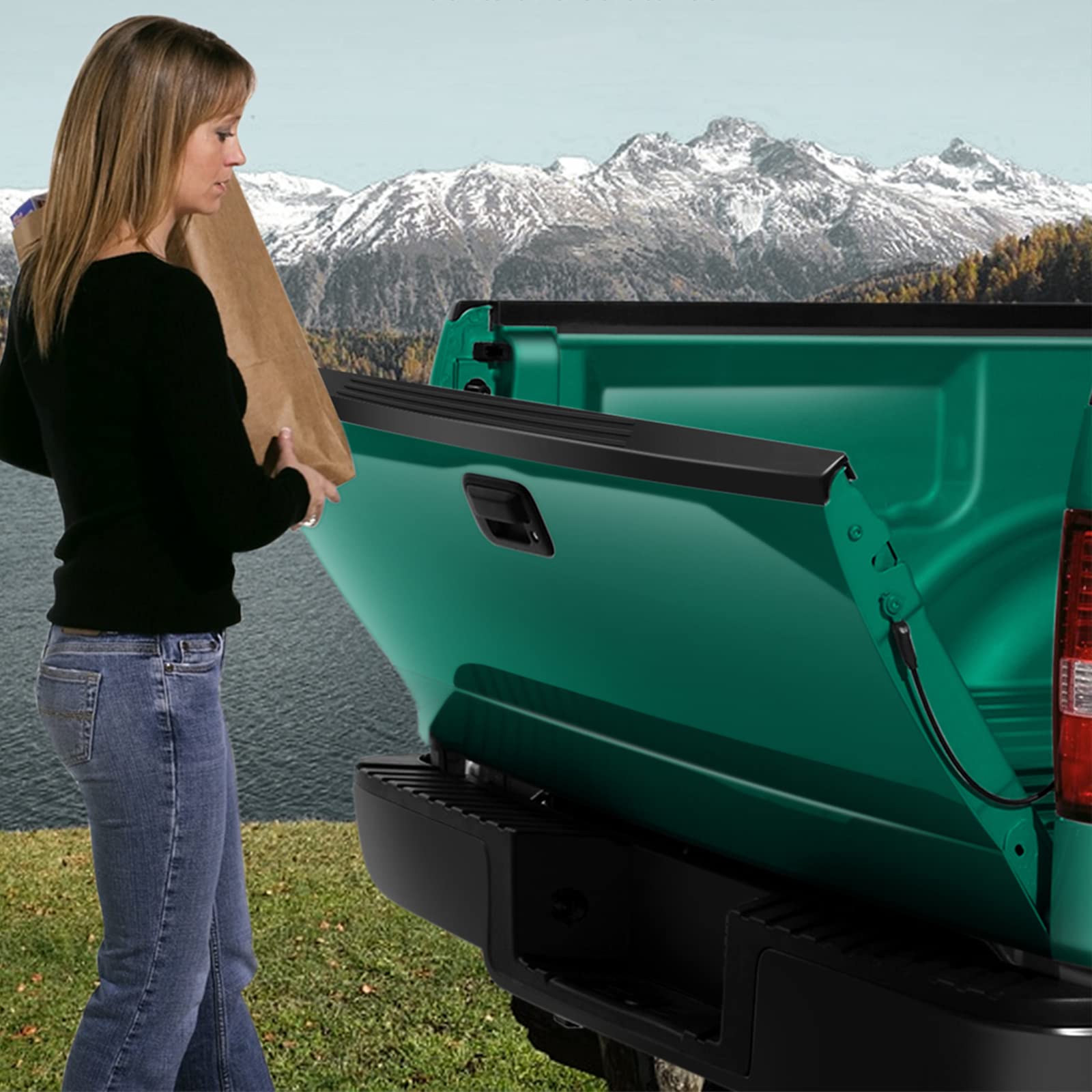 Cubierta de Protector de Ala de baul Trasero Negro Mate en - Imagen 7