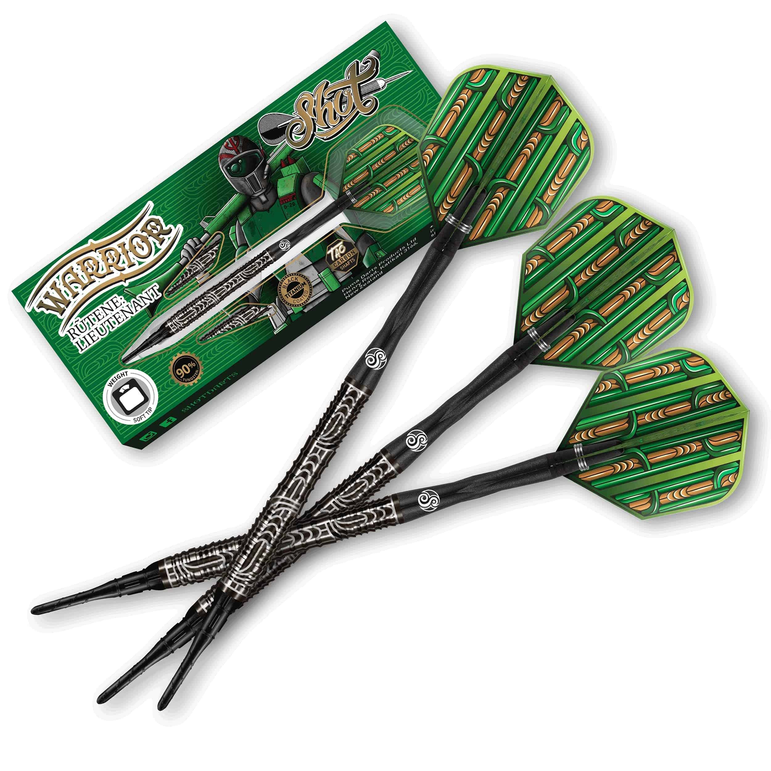 Juego de Dardos de Punta Suave Shot Darts, Warrior Rutene