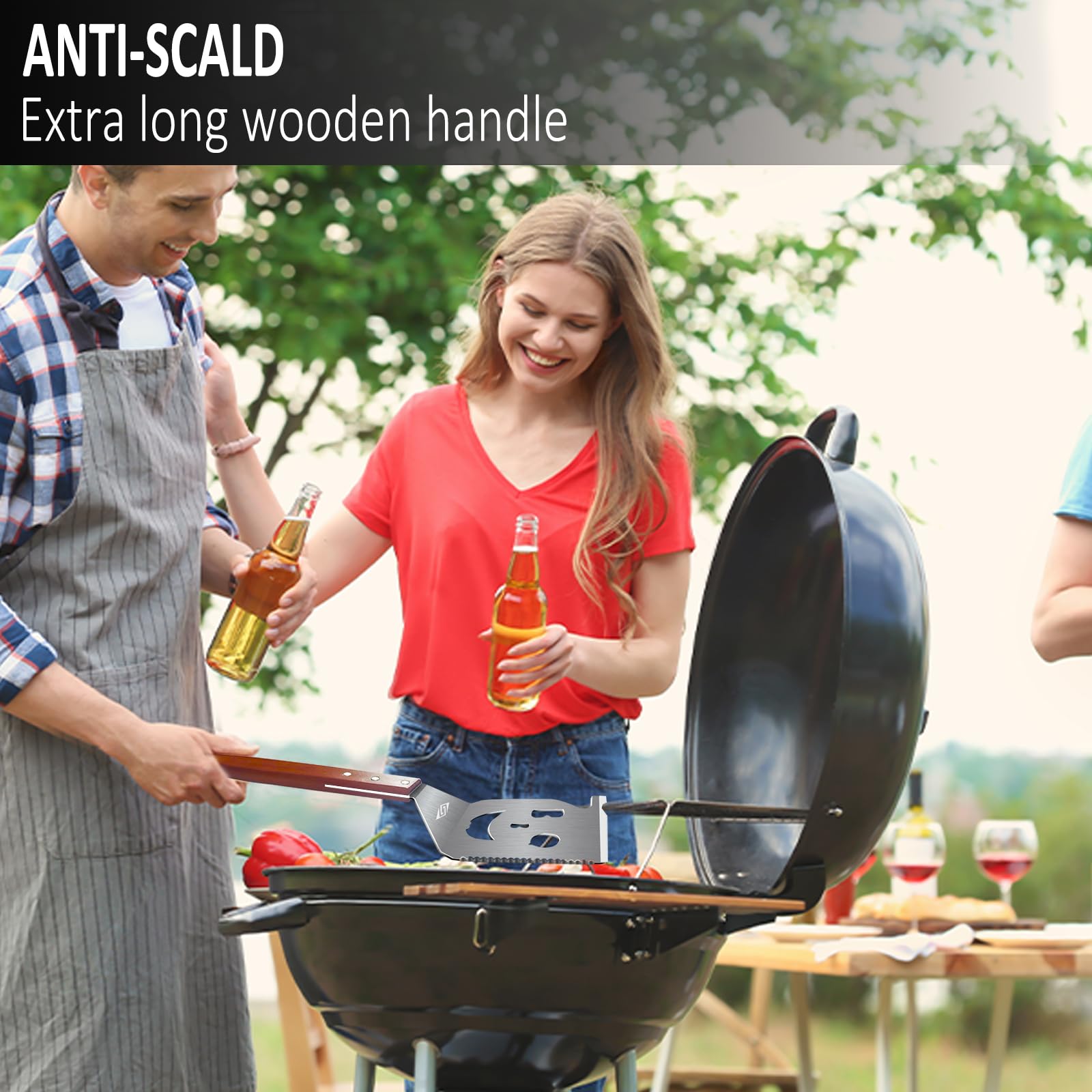 STEVEN-BULL S Juego de Pinzas y Espátula de Barbacoa - Imagen 10