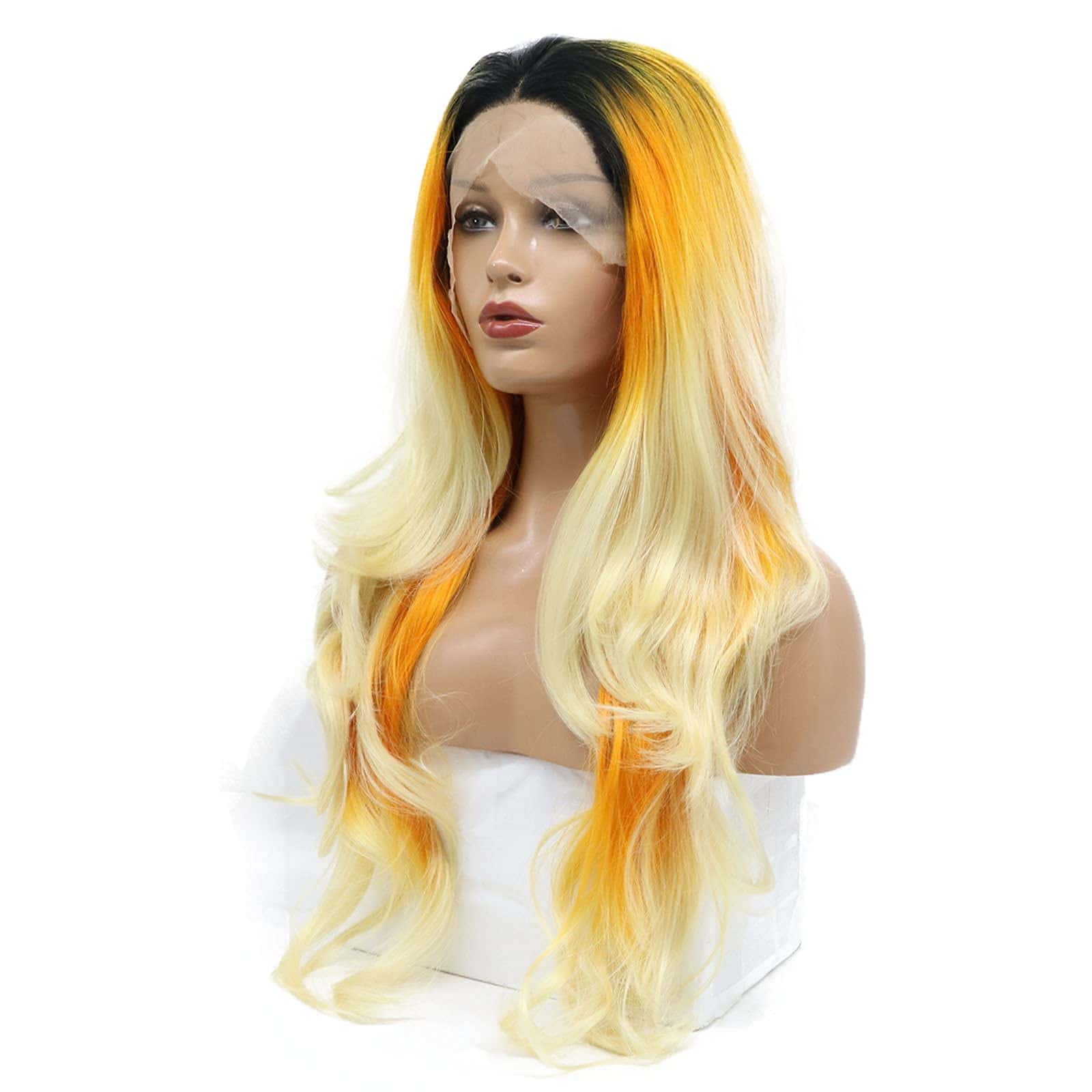 Peluca naranja rubia Karissa Hair con encaje para mujeres - Imagen 6