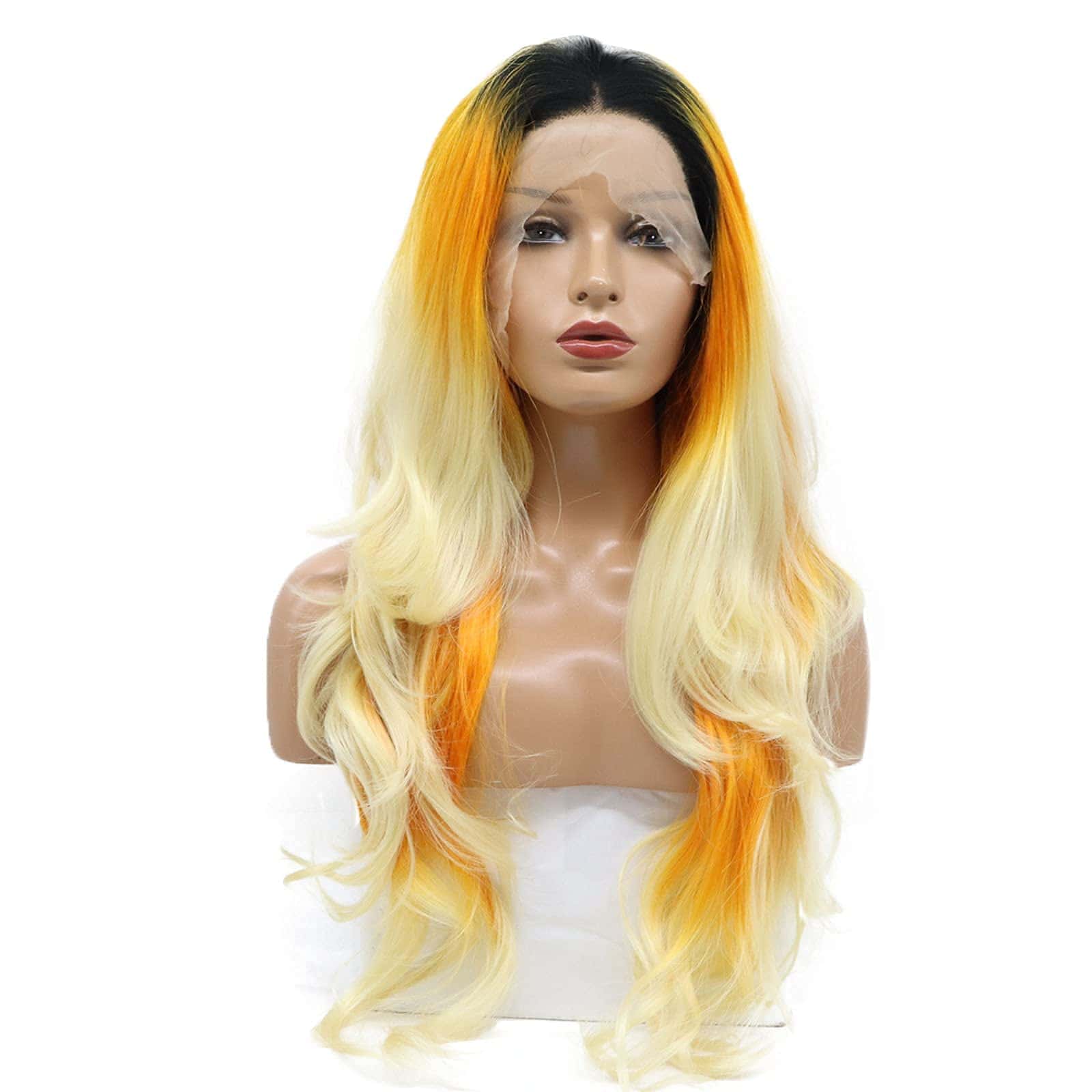 Peluca naranja rubia Karissa Hair con encaje para mujeres - Imagen 5