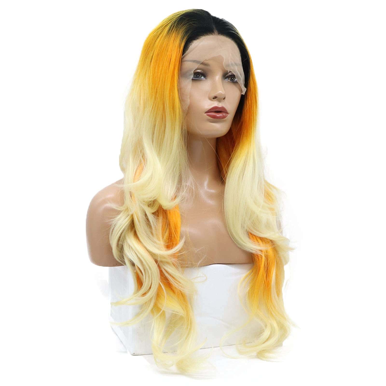 Peluca naranja rubia Karissa Hair con encaje para mujeres - Imagen 8