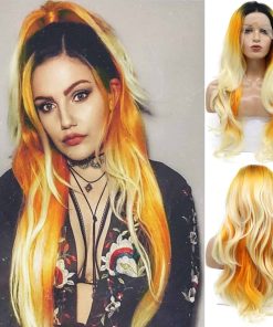 Peluca naranja rubia Karissa Hair con encaje para mujeres