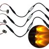 Kit de 3 luces LED ámbar de efecto micro con control de