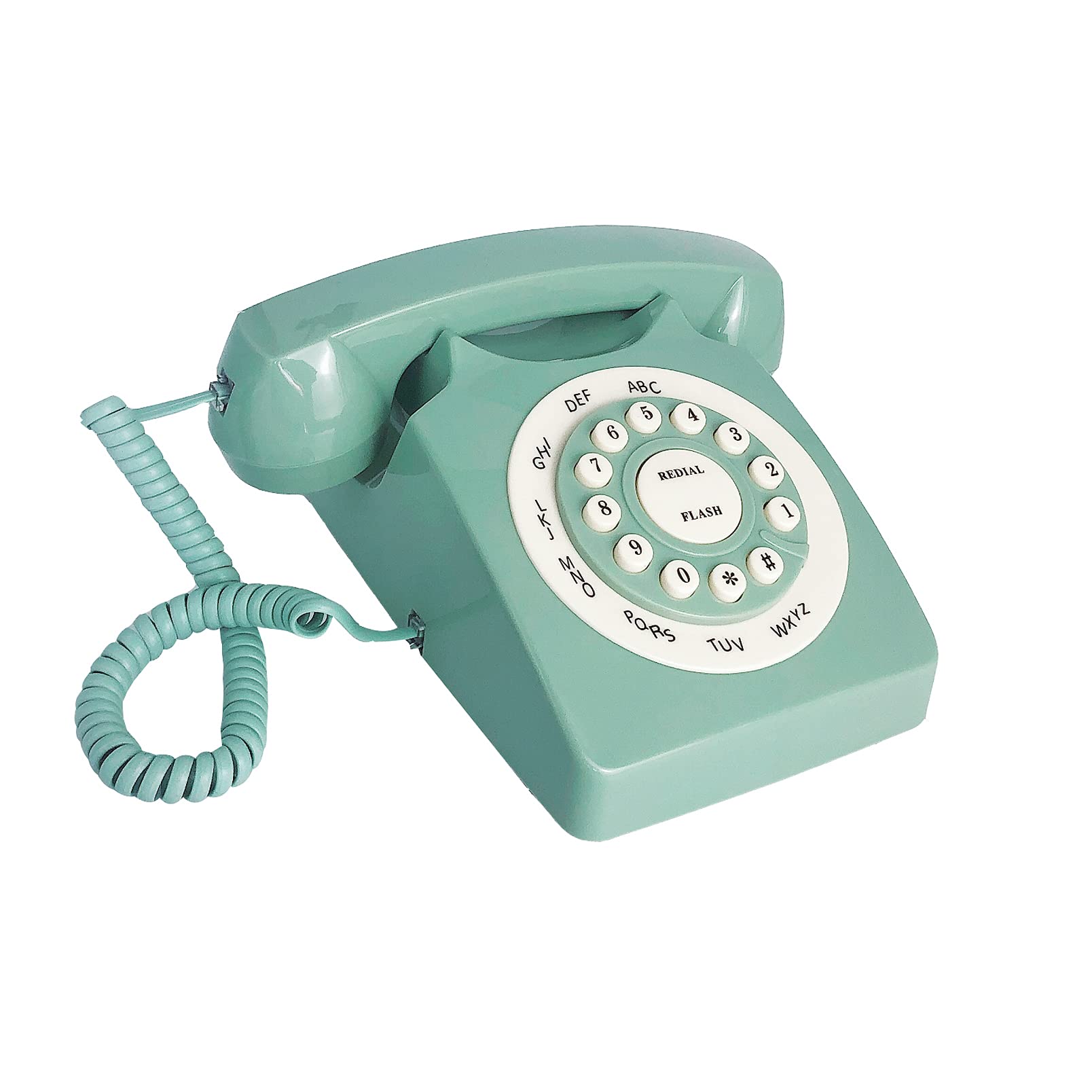 Teléfono de mesa con cable Benotek Beneno Retro Verde - Imagen 3