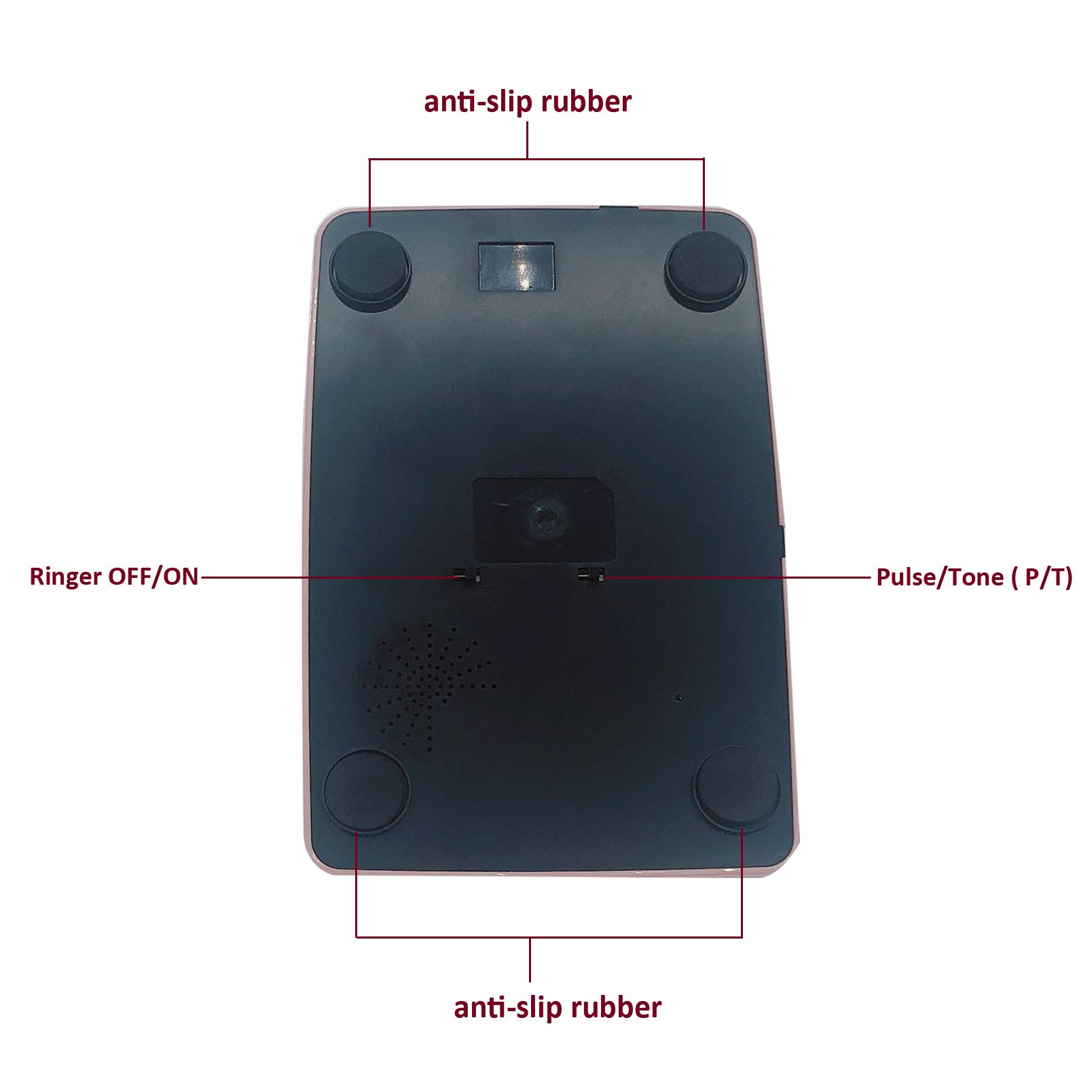 Teléfono de mesa con cable Benotek Beneno Retro Verde - Imagen 7