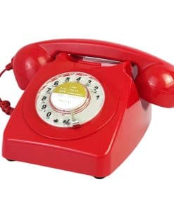 Teléfono de disco Giratorio Rojo Benotek Estilo Clásico