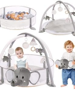 Gimnasio para bebés grande 5 en 1 XL con piscina de