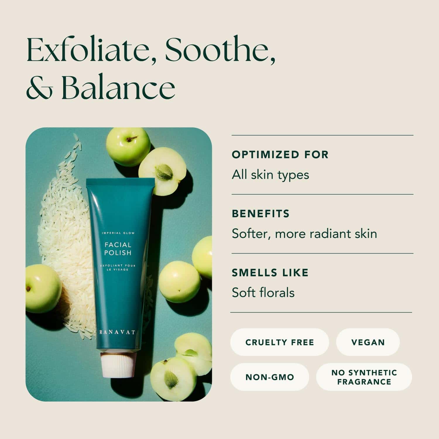 Exfoliante Facial Equilibrante RANAVAT - Exfoliante para la - Imagen 3