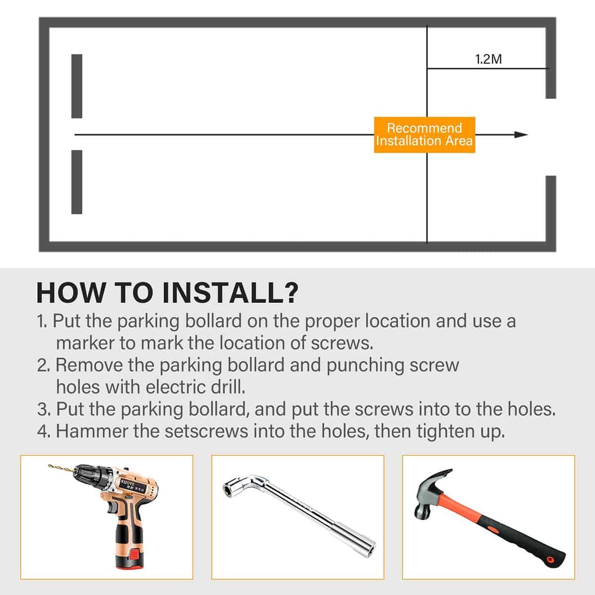 Poste de Estacionamiento de Resorte, Barrera de - Imagen 9