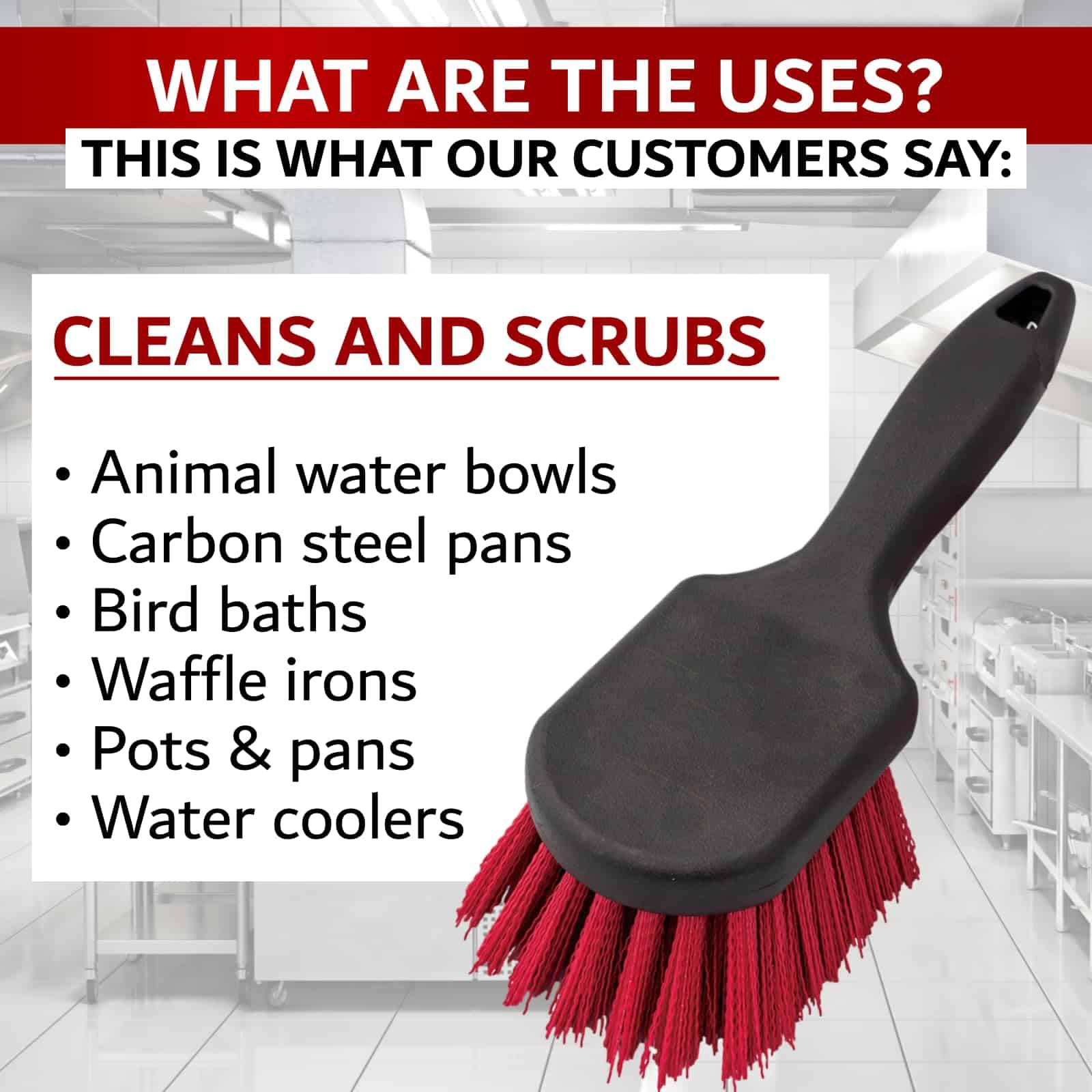 Cepillo de Limpieza de Ollas y Platos de 8", Estropajo con - Imagen 6