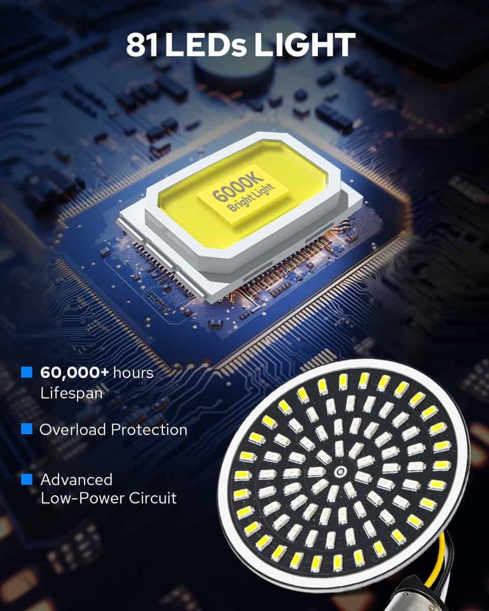 Benlari 1157 Luces LED para señales de giro Delanteras y - Imagen 4