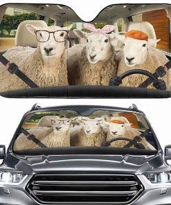 Sombrilla de Sol para Parabrisas de Coche Divertida Oveja