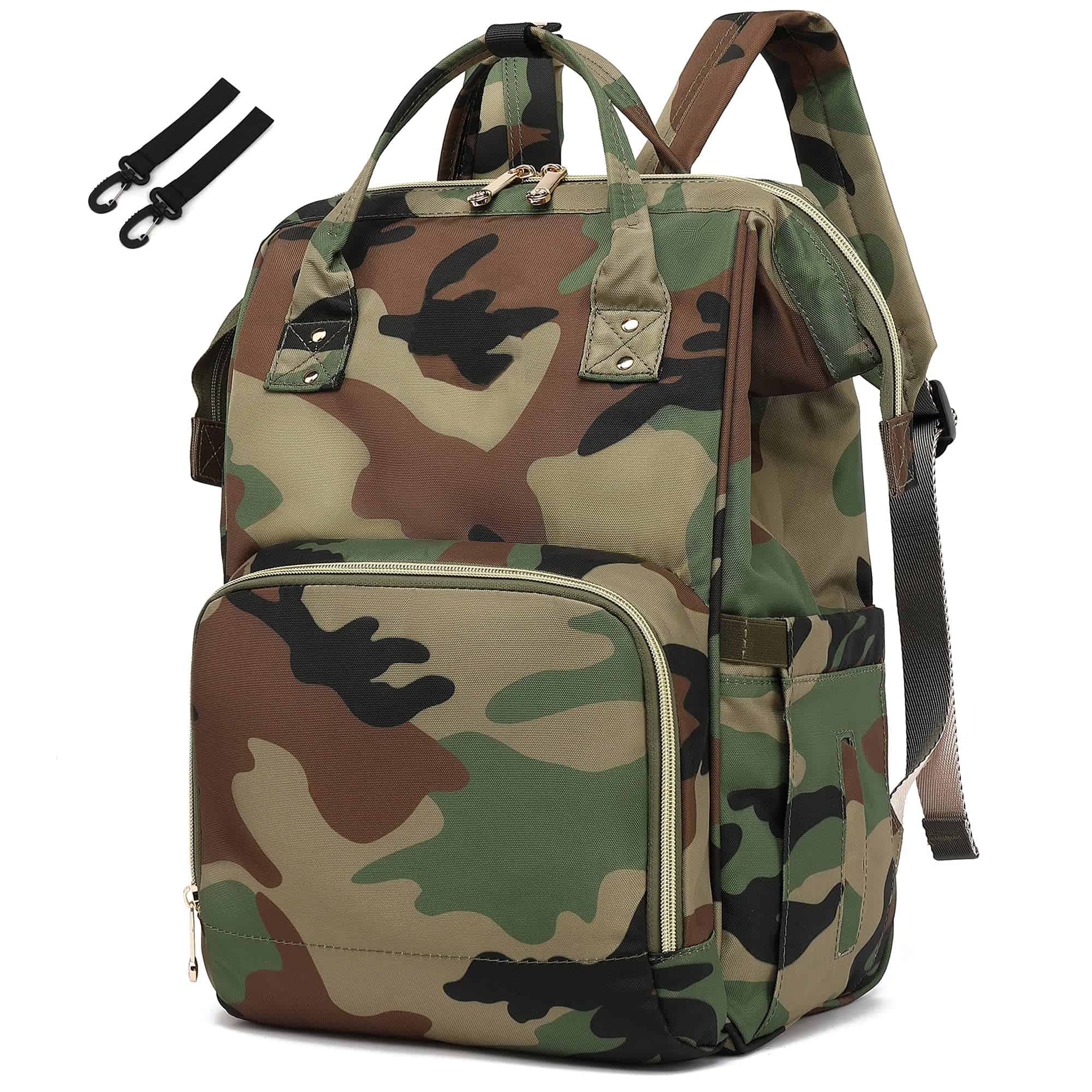 Mochila de pañales Yusudan Camo para niñas, mamá