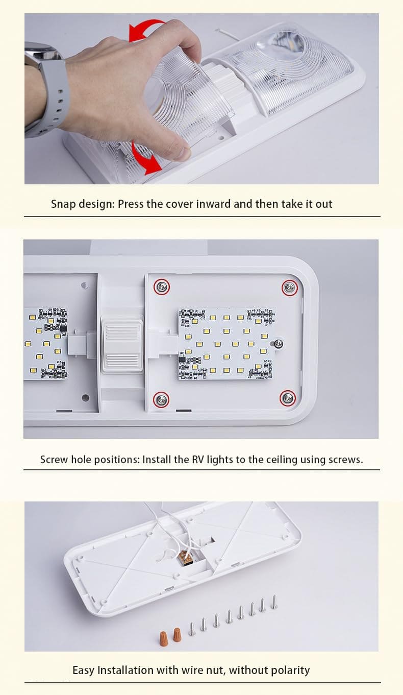 ANYPOWK Luces LED de 12V para RV con Interruptor ON/Off - - Imagen 7