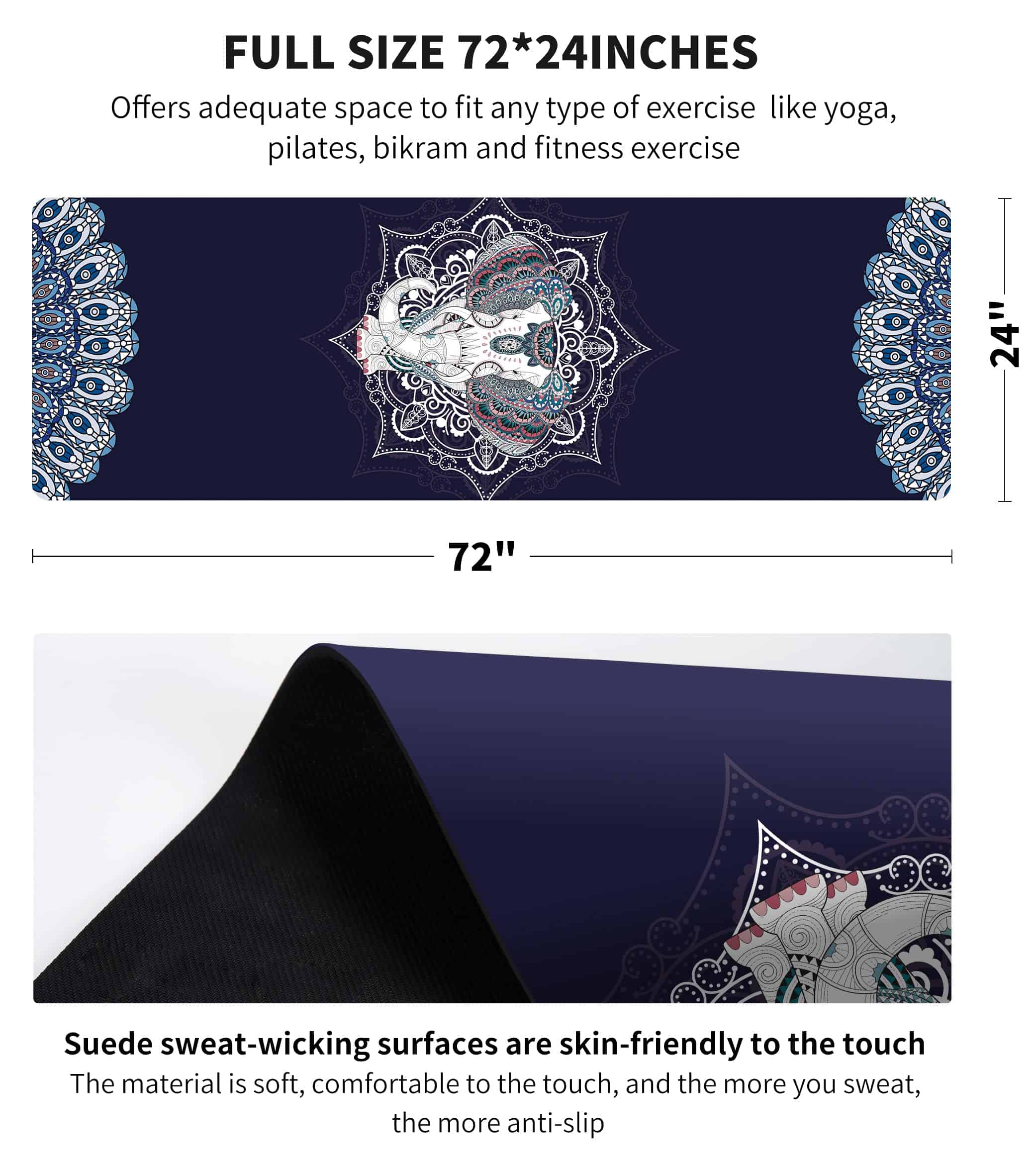 Tapete de Yoga Impreso nuveti - 1/16 Pulgada de Grosor - Imagen 3