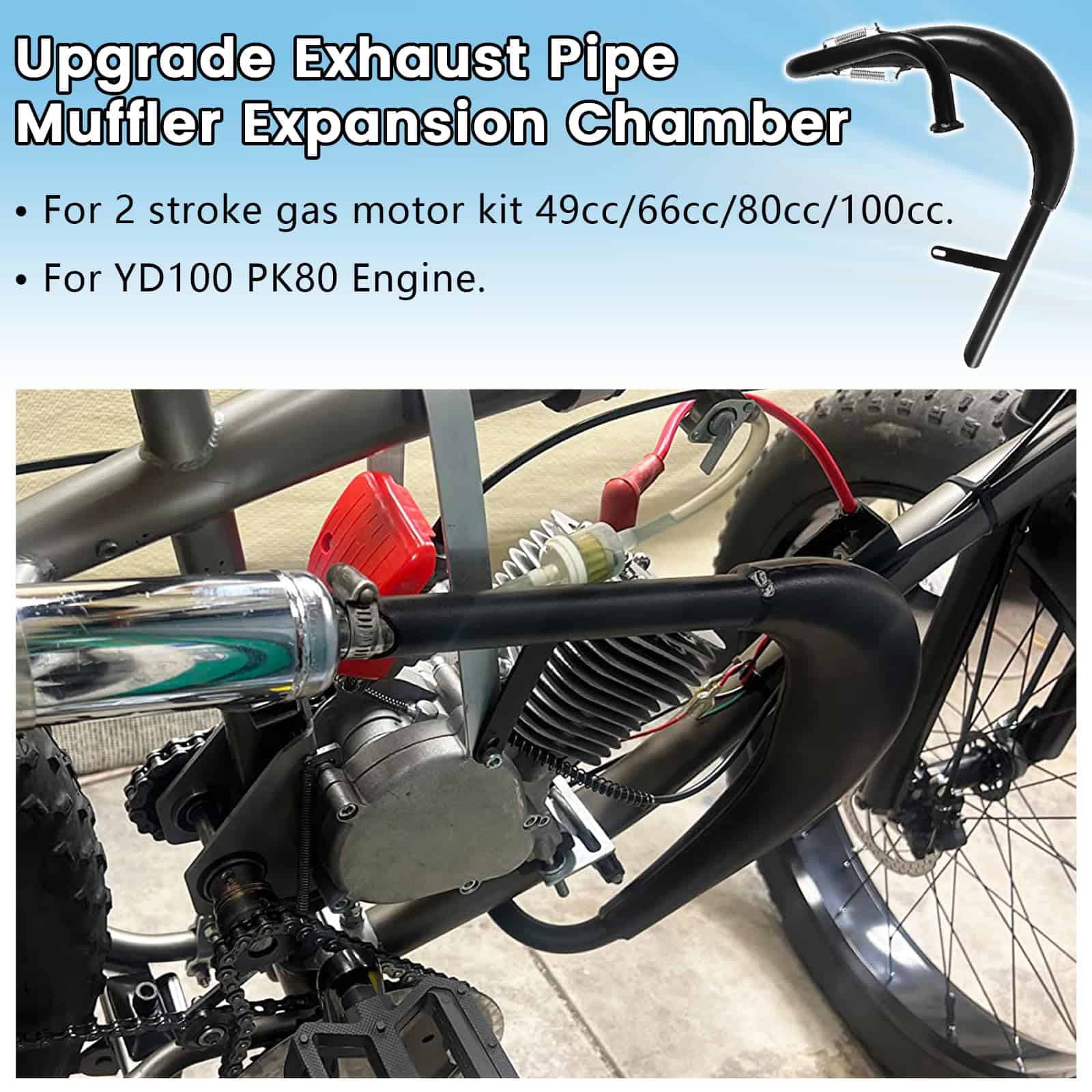 Silenciador de Escape de Tubo Dividido HXGXKBQ para Motor - Imagen 5