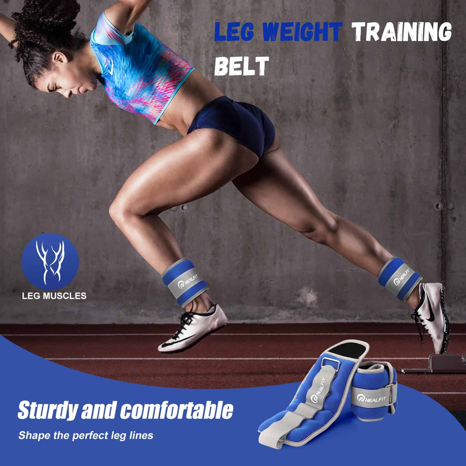 NEALFIT Pesas para Tobillo para Hombres Mujeres Niños, - Imagen 7