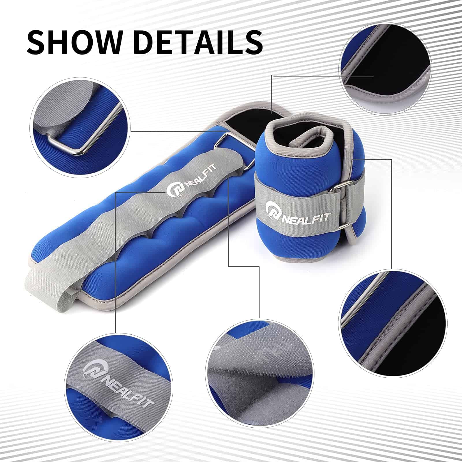 NEALFIT Pesas para Tobillo para Hombres Mujeres Niños, - Imagen 4