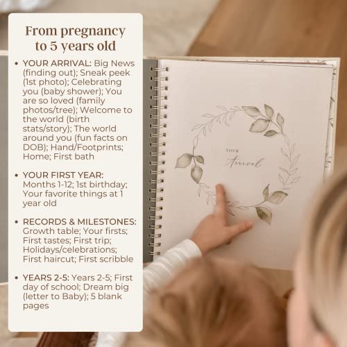 Libro de recuerdos de bebé unisex de Peachly | Libro de - Imagen 5