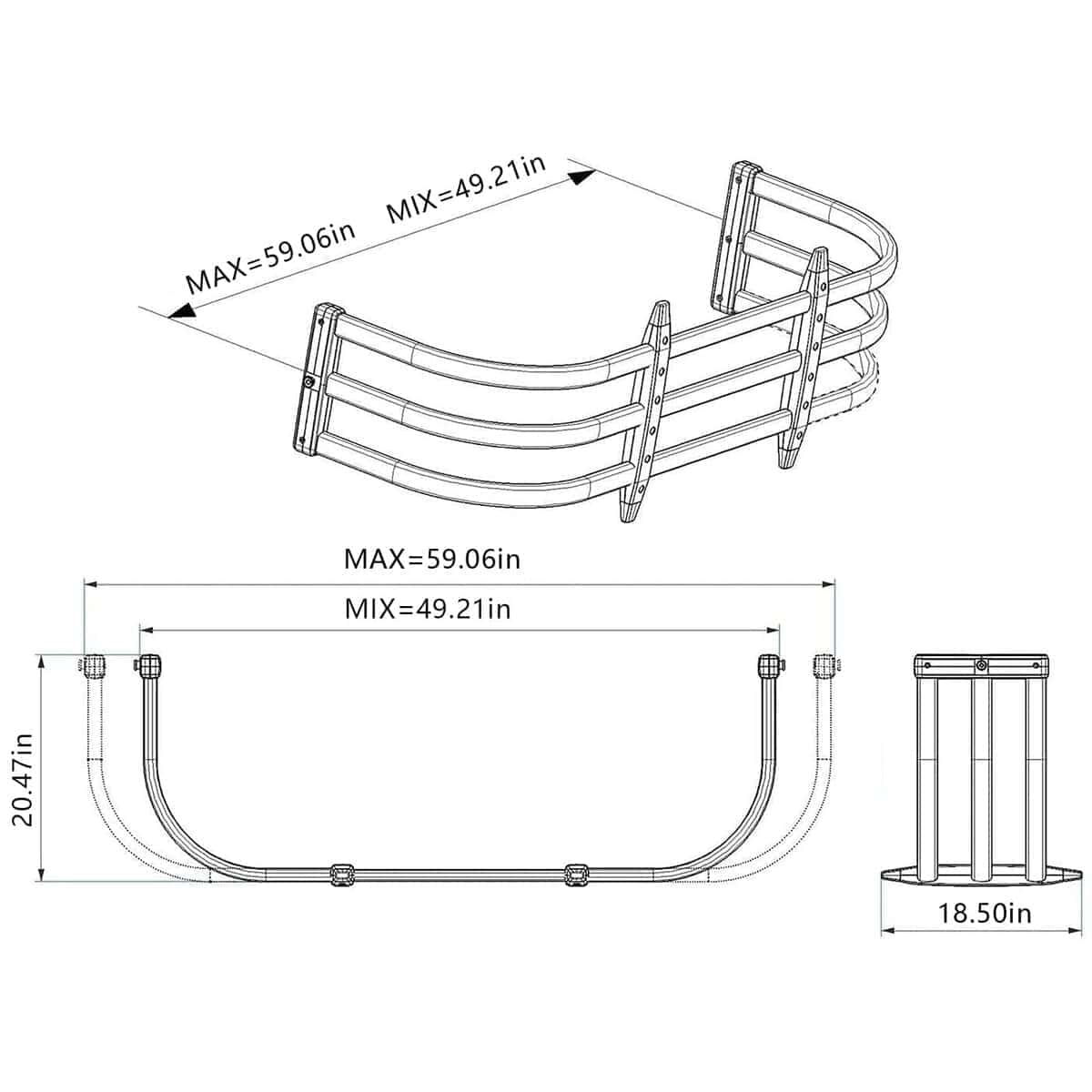Extensor Universal de Cama de Camioneta para Camionetas de - Imagen 5
