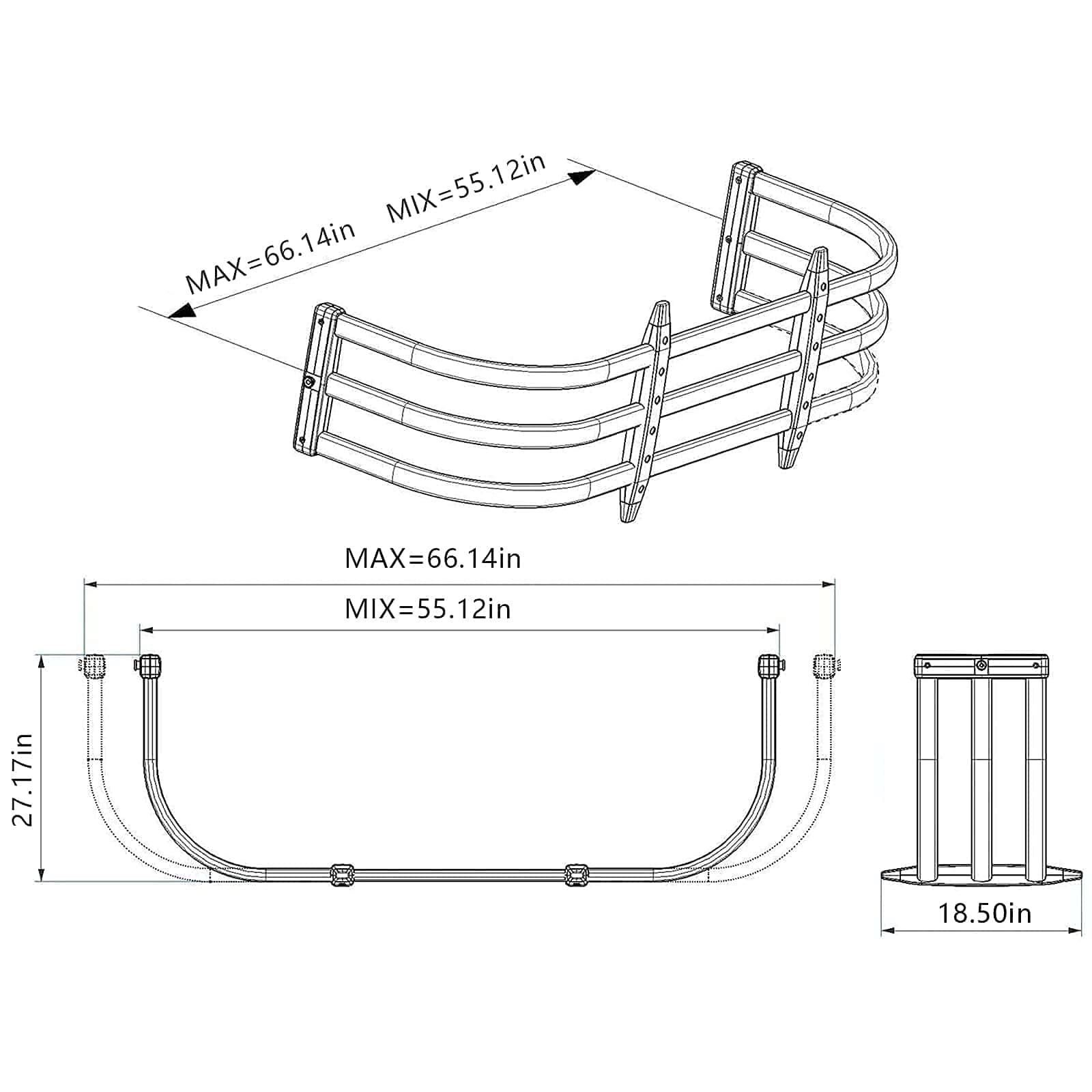 DUOYU Extensor de cama de camión universal para camionetas - Imagen 4