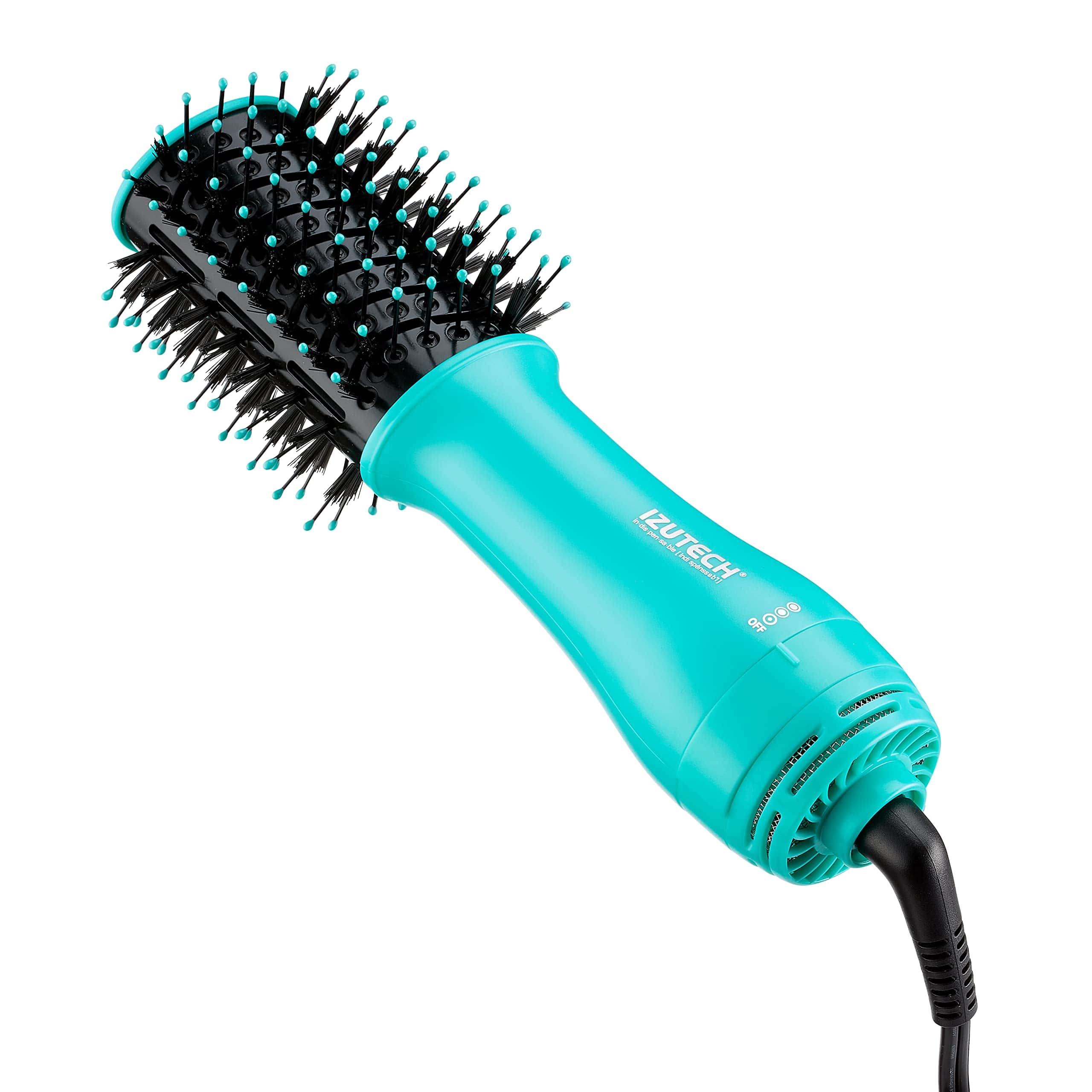 Secador de Pelo Portátil 2 en 1 con Cepillo -Teal