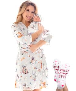 ECO BABY Mommy and Me Robe and Swaddle Set | Bata de