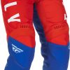 Pantalones Fly Racing 2022 Juvenil F-16 (Rojo/Blanco/Azul,
