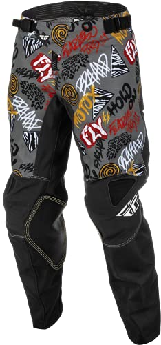 Pantalones Fly Racing 2022 Youth Kinetic Rebel (Negro/Gris, - Imagen 5