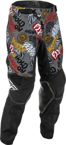 Pantalones Fly Racing 2022 Youth Kinetic Rebel (Negro/Gris,
