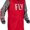 Jersey Fly Racing 2022 Youth Kinetic Wave (Rojo/Gris,