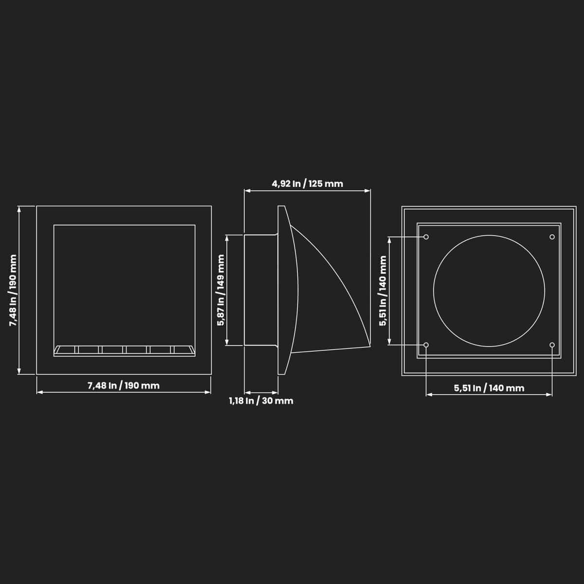 Cubierta de ventilación de escape de 6 pulgadas con - Imagen 3
