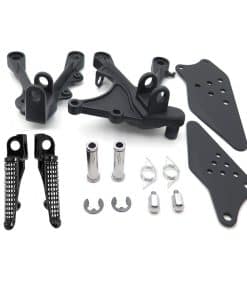 Soporte de Pedales Frontales Negro Mate para Kawasaki ZX6R