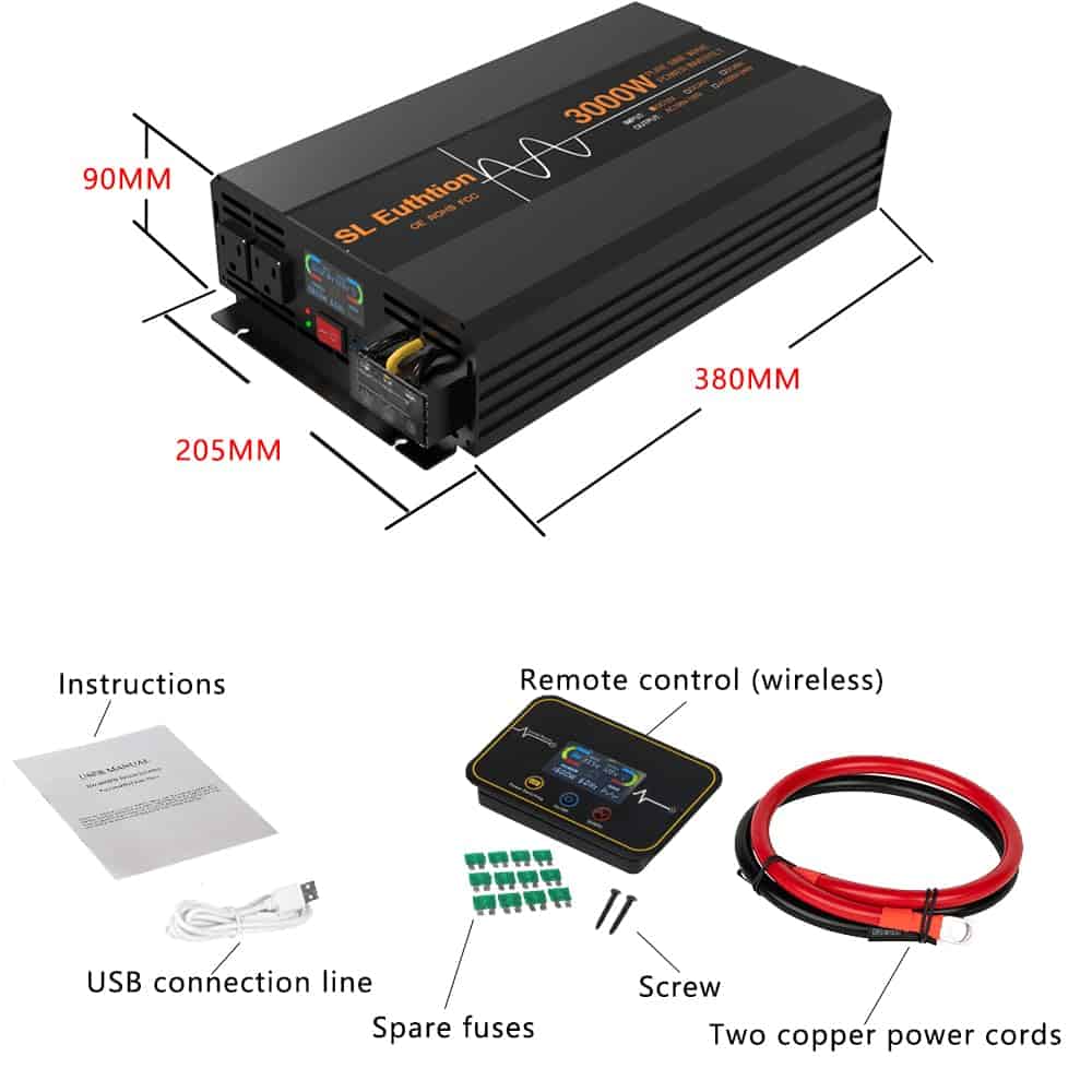 Inversor de corriente de coche de onda sinusoidal pura SL - Imagen 8